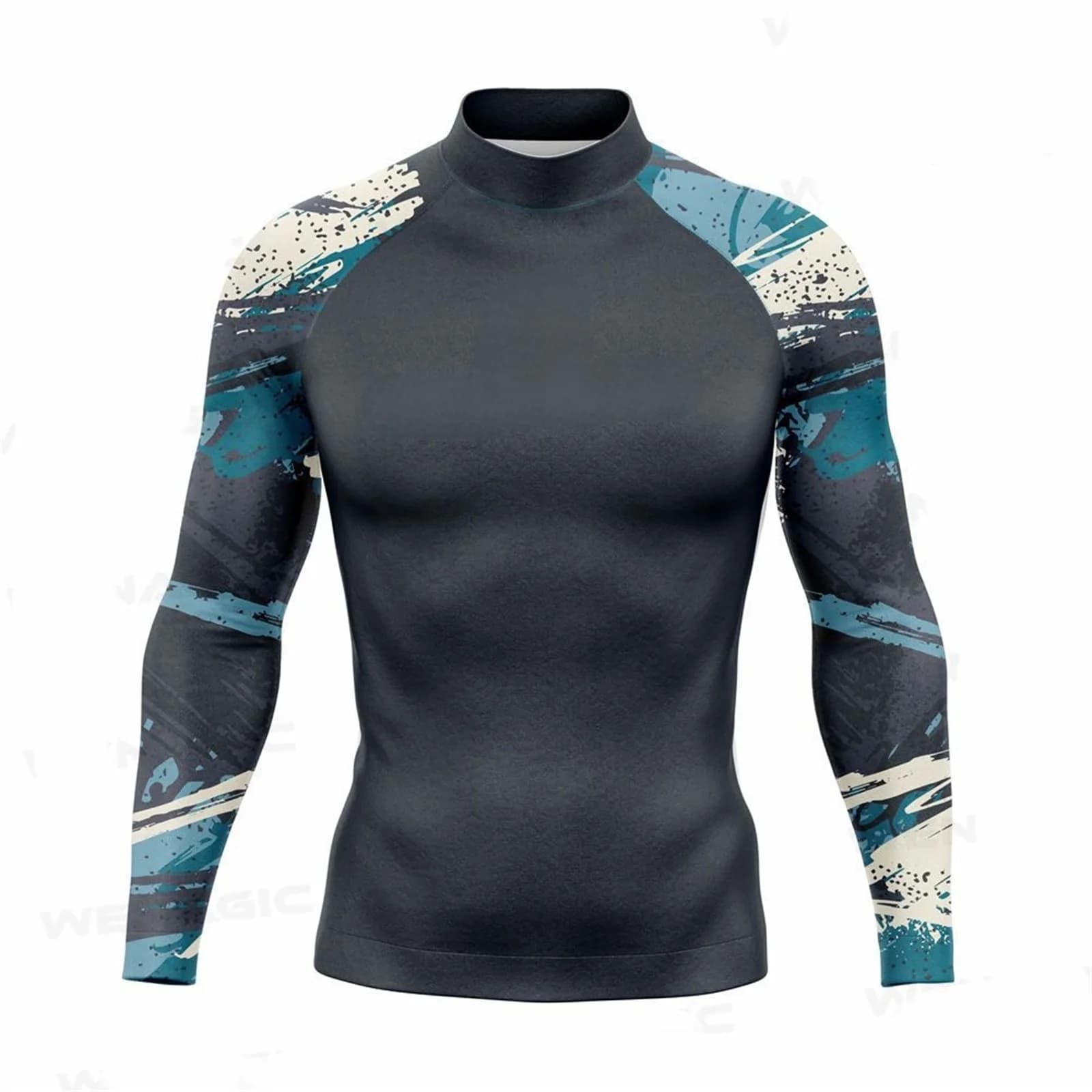 Herren UPF 50+ UV-Sonnenschutzhemden Outdoor Langarm SPF Rash Guard zum Angeln Wandern Schwimmen Laufen