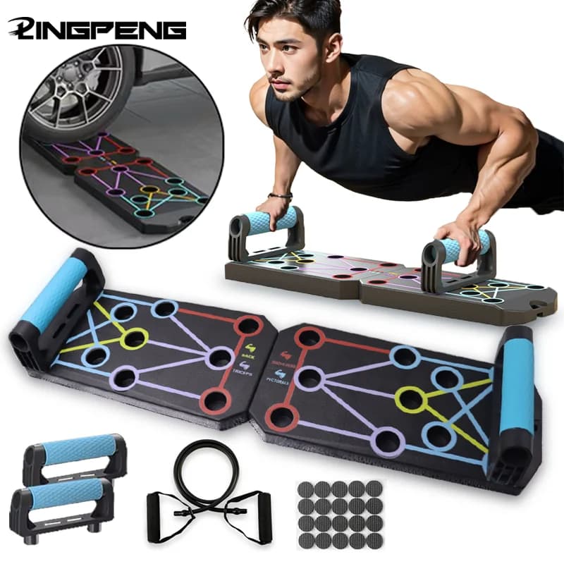 Klappbares Push-up-Board, Unterstützung für Muskelübungen, multifunktionaler Tisch, tragbare Fitnessgeräte, Unterstützung zur Bauchvergrößerung