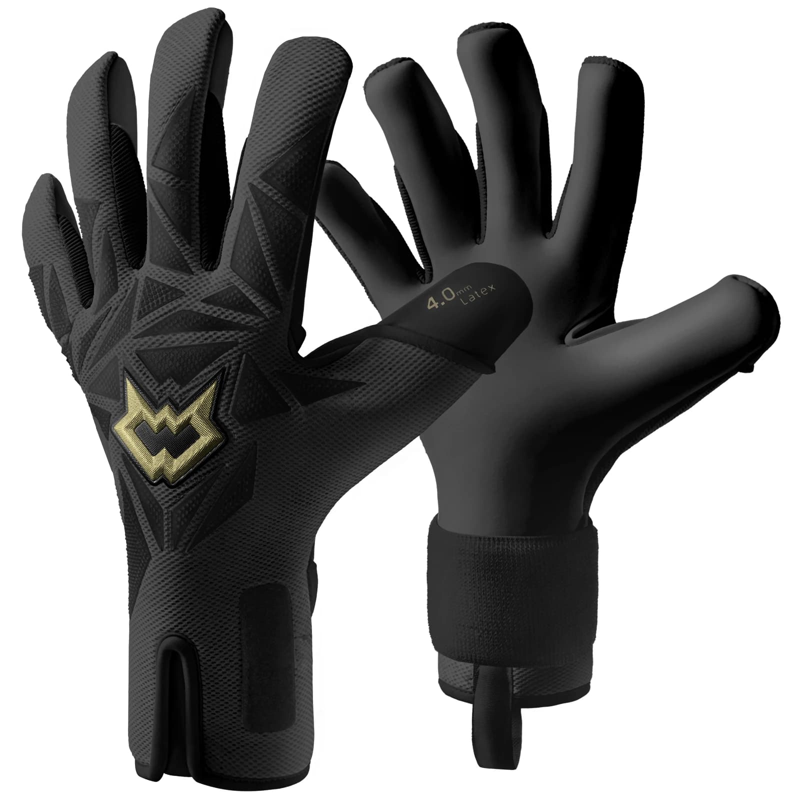 WVVOU Fußball-Torwarthandschuhe, atmungsaktive Fußballhandschuhe, mit 4+3 mm selbstklebender Latex-Handfläche mit Supergriff