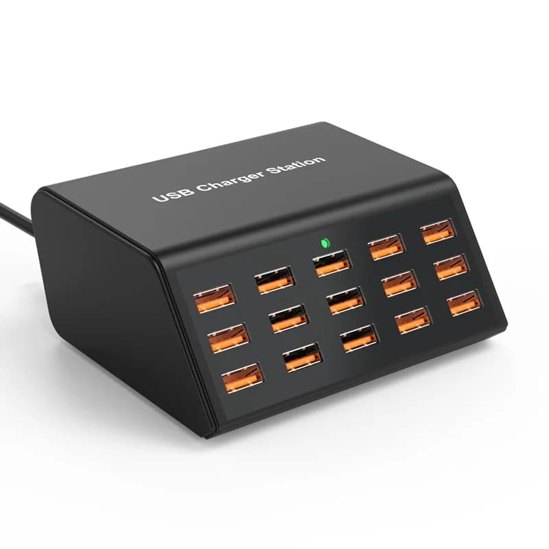 100 W Desktop Universal USB Ladegerät 15 Ports USB Schnelle Ladestation Für Ipad Iphone 15 14 13 12 Pro max Samsung S24 Tablet