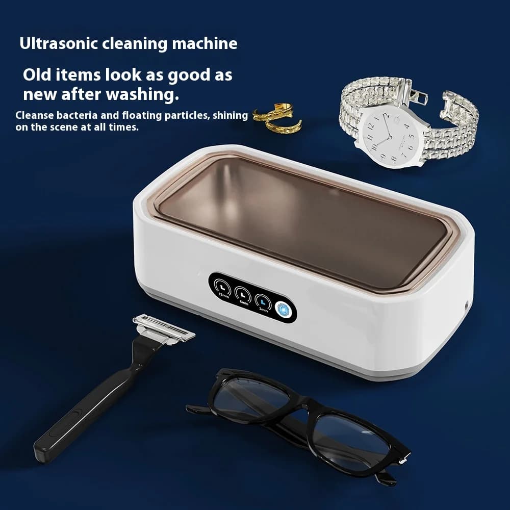 Ultraschall-Reinigungsgerät für Brillen, 650 ml, Mini-Hochfrequenz-Vibrationsreinigung für Brillen, Schmuck, Zahnprothesen, Schnuller