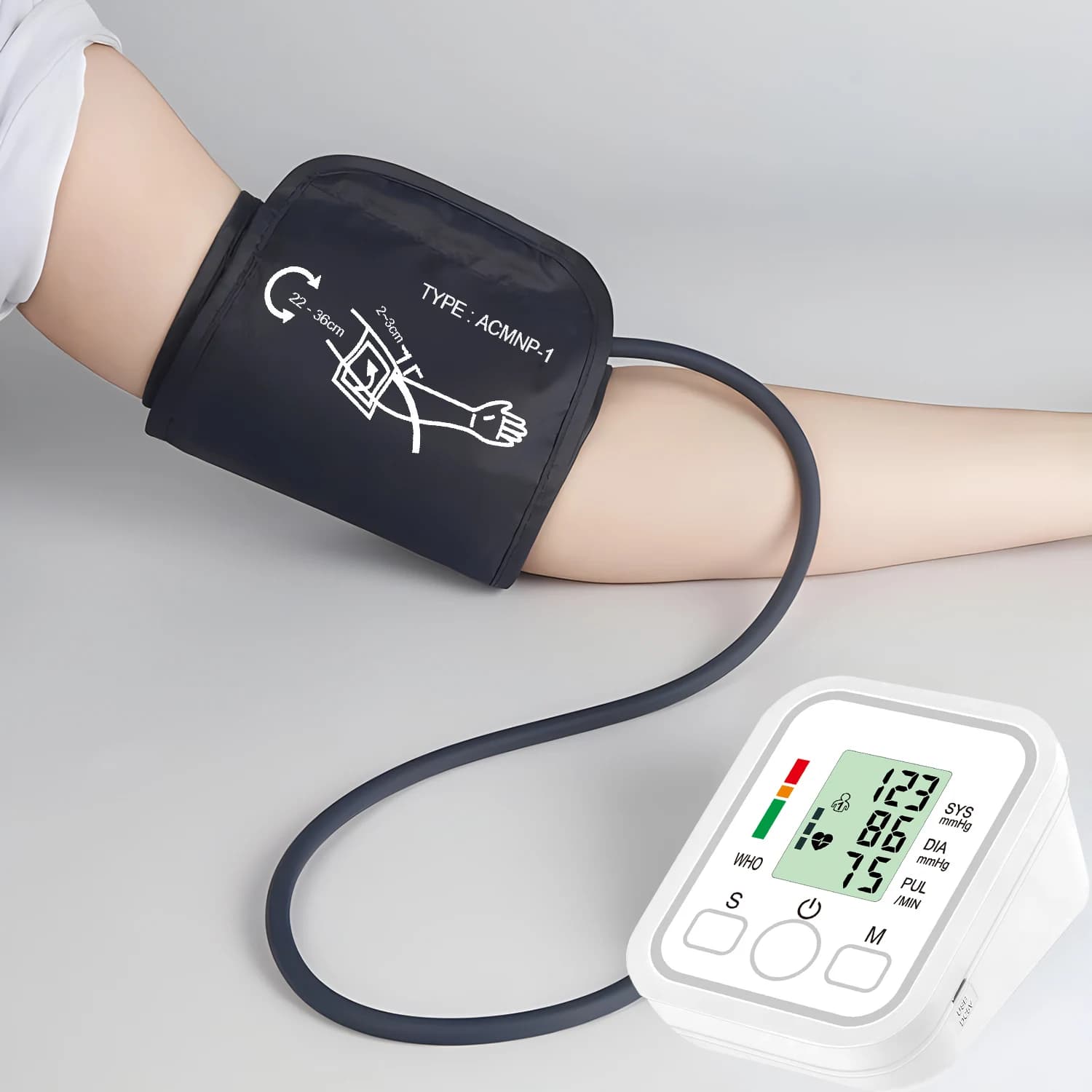 Blutdruck-Test-Set, BP-Monitor, Oberarm, automatisches Tonometer, digitales Blutdruckmessgerät, Pulse, medizinisches Gerät