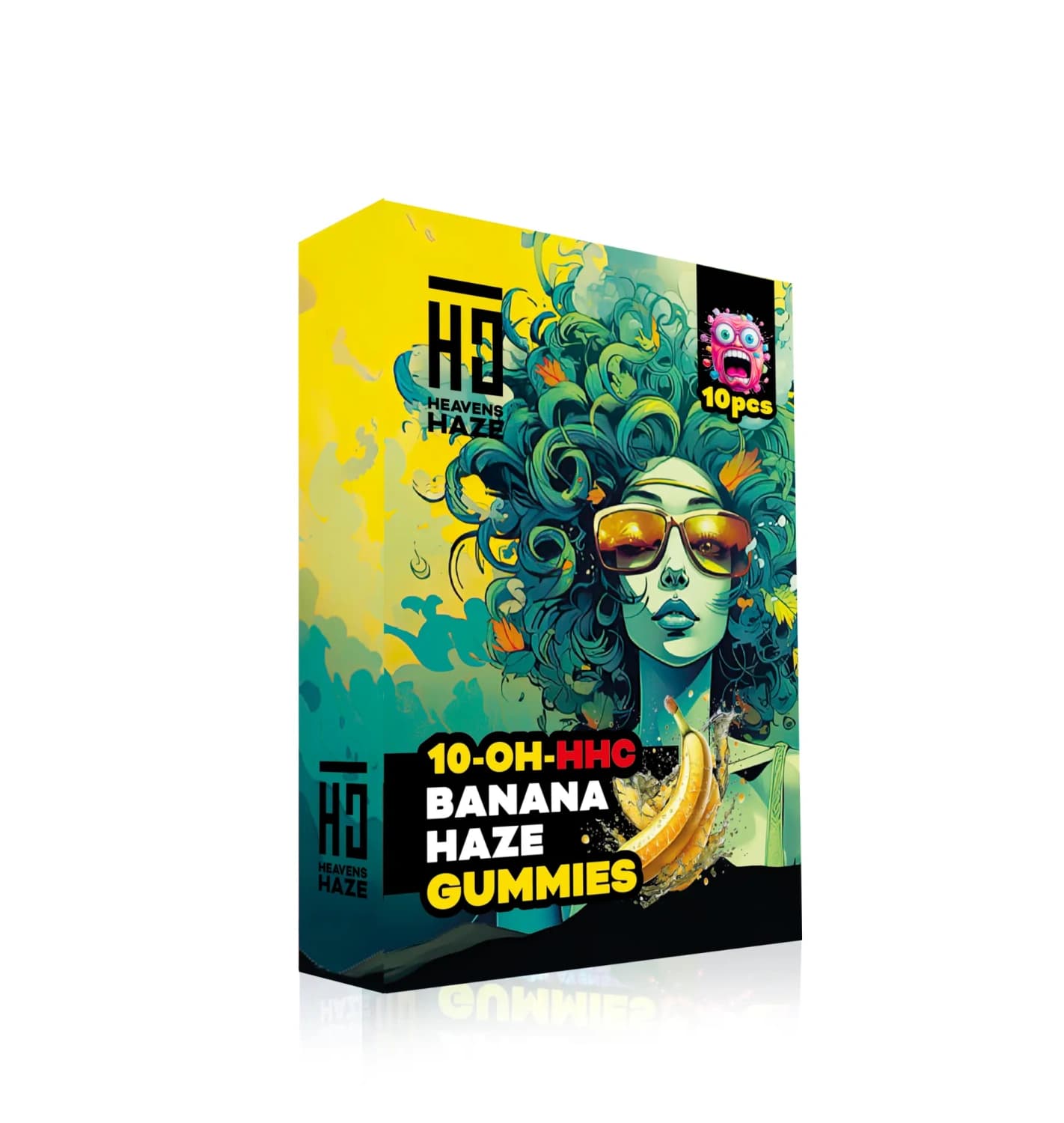 Heavens Haze 10-OH-HHC Gummies Banana Haze, 10 Stück x 40 mg, 400 mg 10-OH-HHC