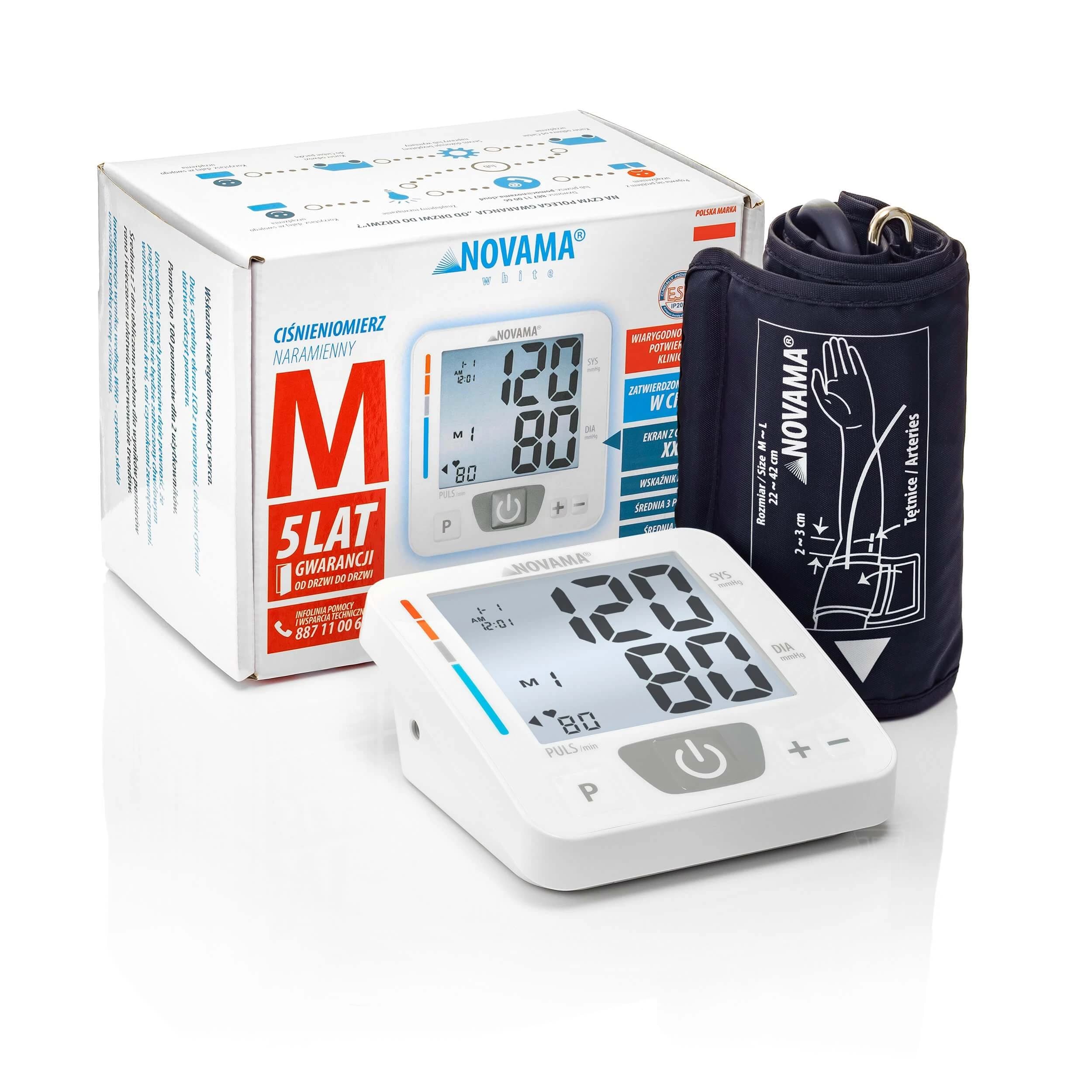 Novama White M, automatisches Oberarm-Blutdruckmessgerät