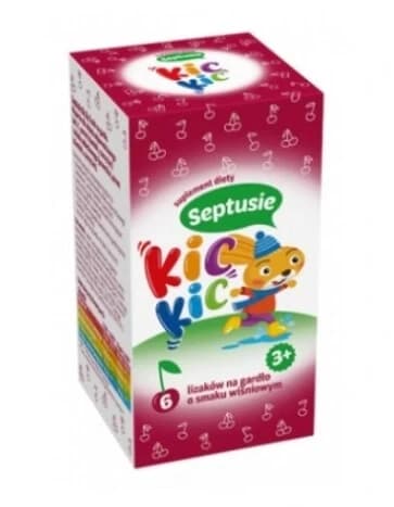 Septusie Kic Kic Halslutscher mit Kirschgeschmack, 6 Stück