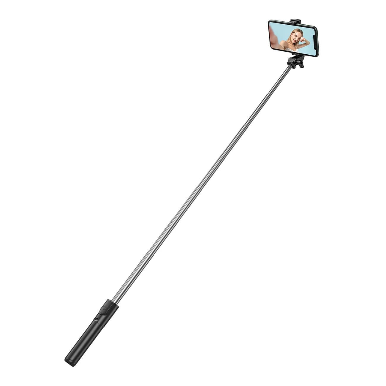 Selfie-Stick WHS1Y Teleskopstativ 1m mit Handyhalterung - schwarz