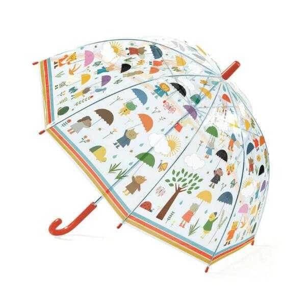 Djeco Regenschirm im Regen
