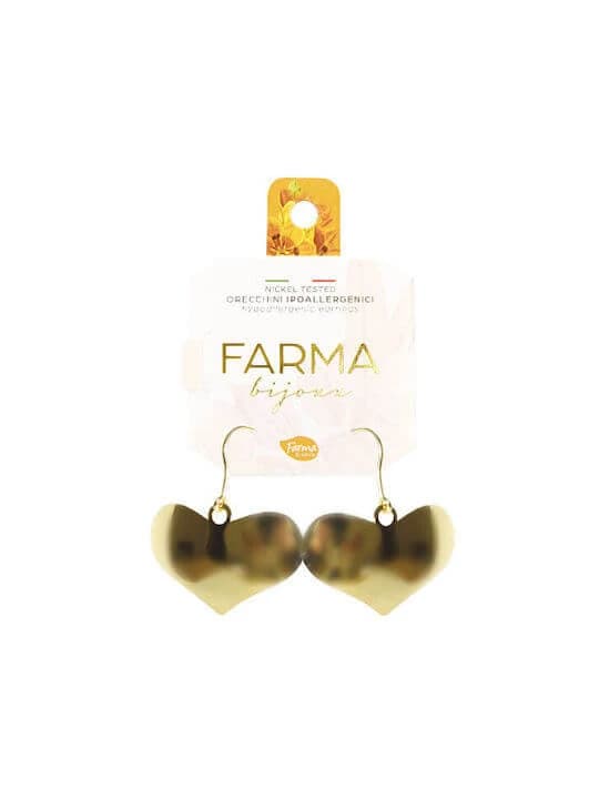 FARMA BIJOUX Hypoallergene Ohrringe Anhänger Goldenes Herz