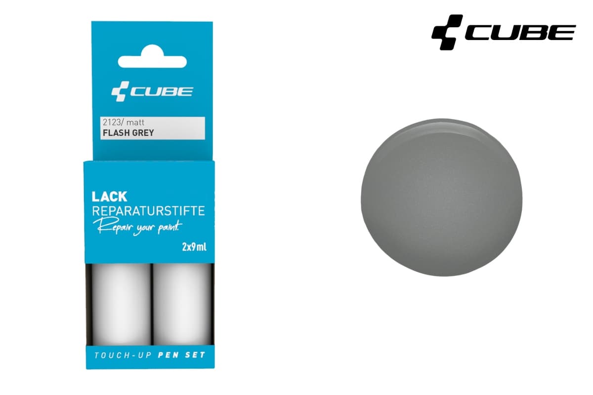 Cube Touch-Up Pen Lackreparaturstift Set matt flash grey