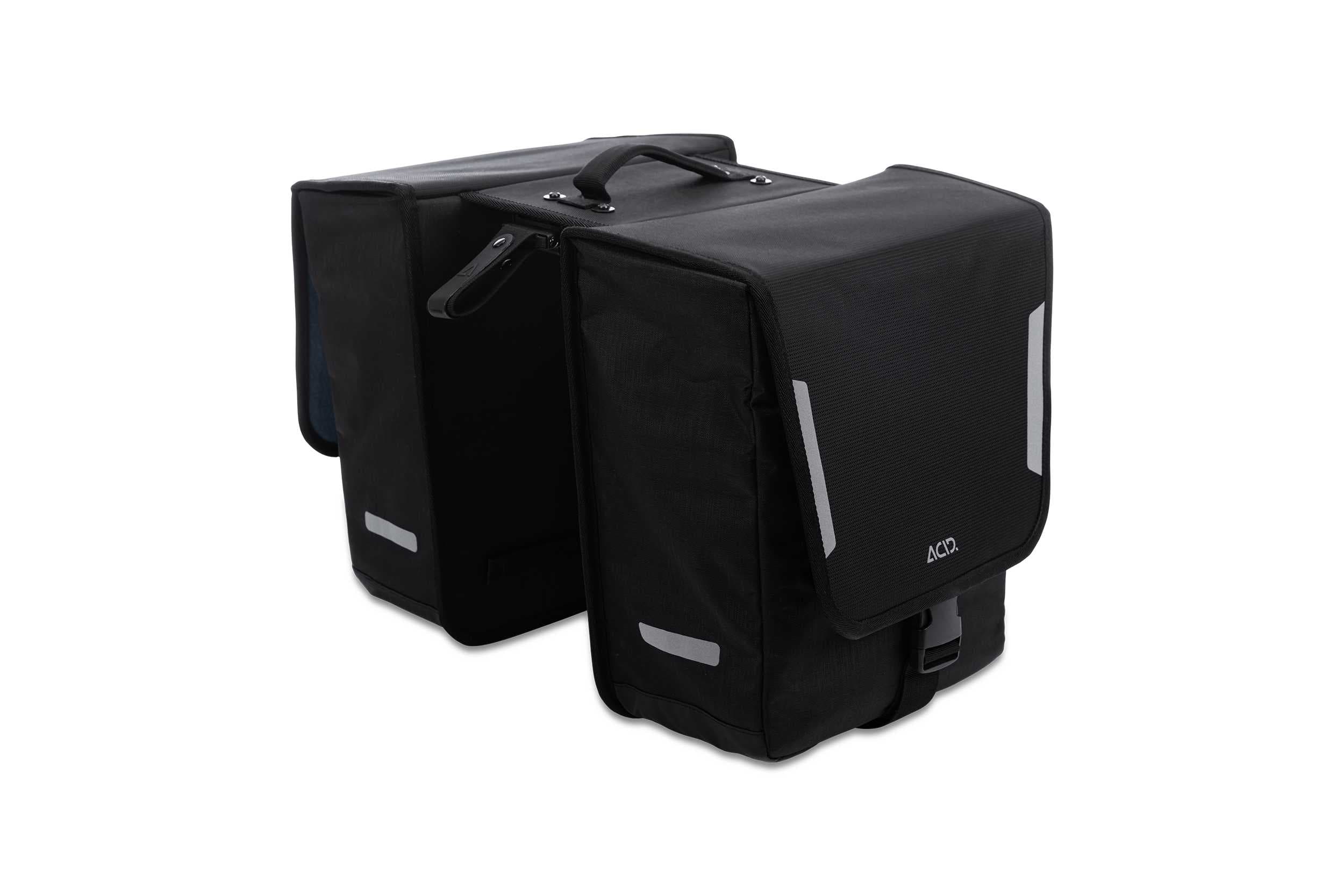 Acid City 15 Classic Double RILink Seitentasche / Gepäckträgertasche schwarz