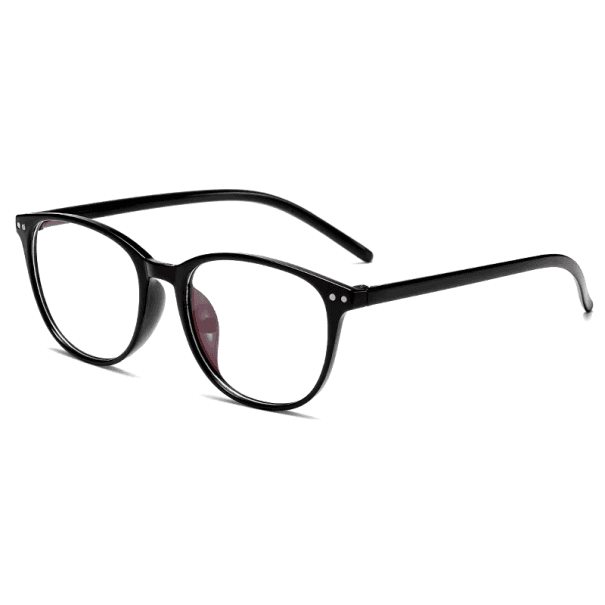 Lesebrille aus Kunststoff +2,00, Blaulicht-Augenschutz, bequeme Computerbrille, langlebiger Rahmen, digitale Ermüdungslinderung schwarz