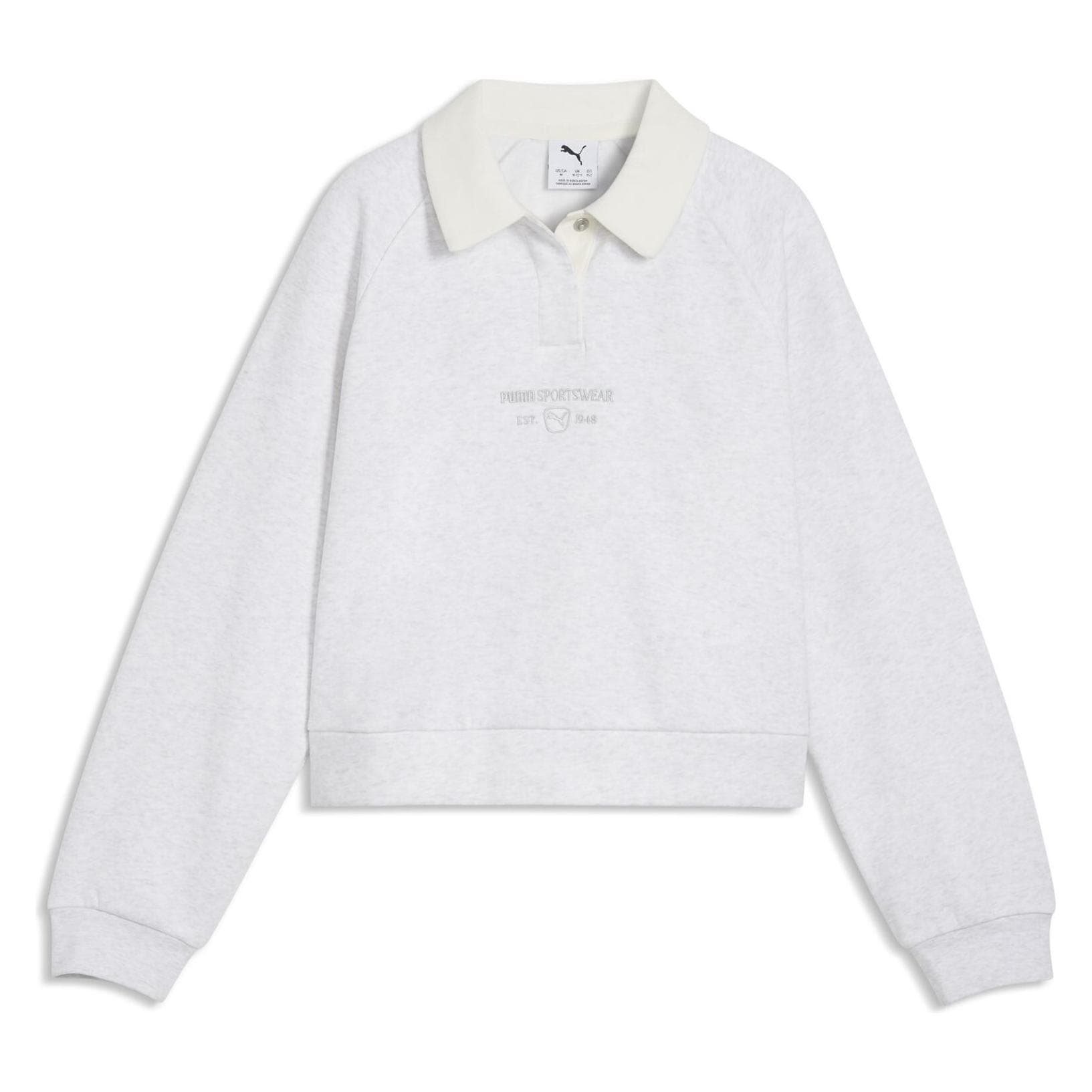 Puma, Damen, Sportshirt, CLASS Relaxed Short Lenght Longsleeve Polo FL G (128), Weiss, 128