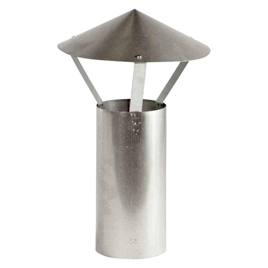 FireFix, Zubehör Kerzen + Kamin, A110/RH Regenhut (verzinkt), Höhe 420 mm, ø 110 mm - für 0,6 mm Starke Ofenrohre