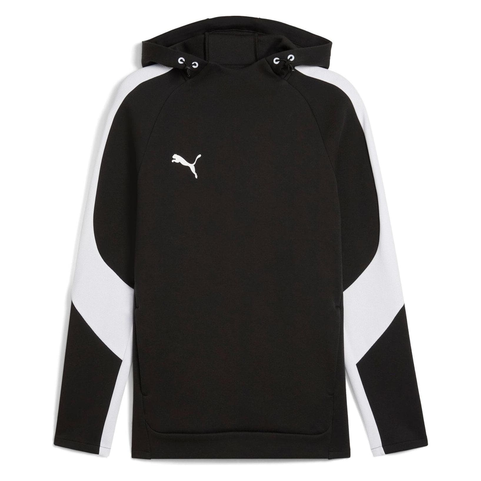 Puma, Herren, Pullover, teamEVOSTRIPE Hoody, Weiss, Silber, Schwarz, (L)