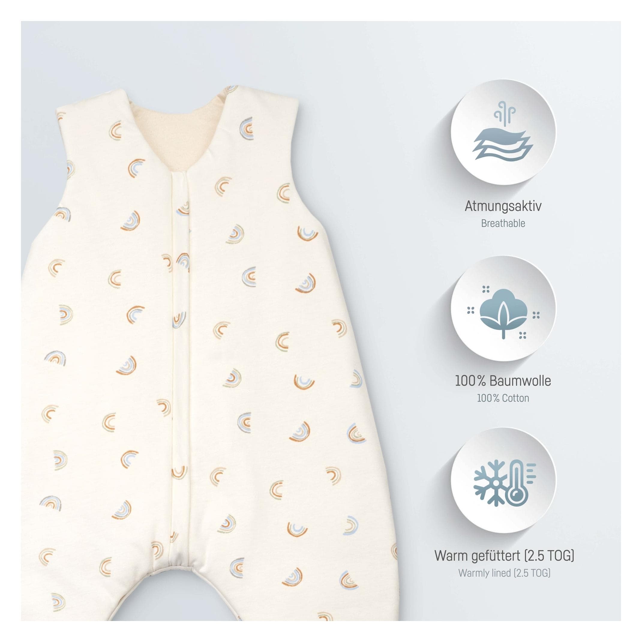 Julius Zöllner, Babyschlafsack, Jersey Jumper, Little Bow (2.5 TOG, 91 x 51 cm)