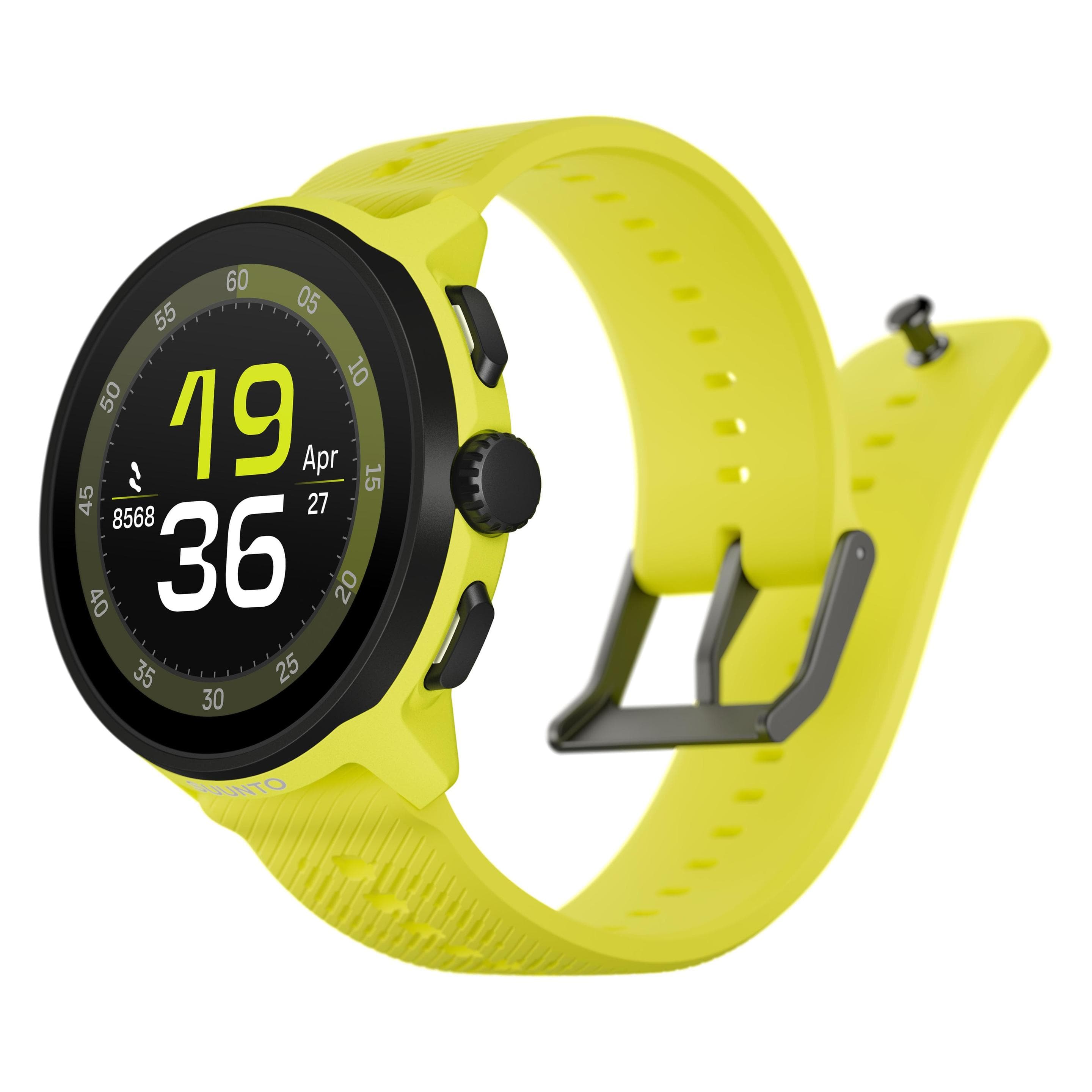 Suunto Run - Limonengelb, mit Glasfaser (46 mm, ohne SIM), Smartwatch
