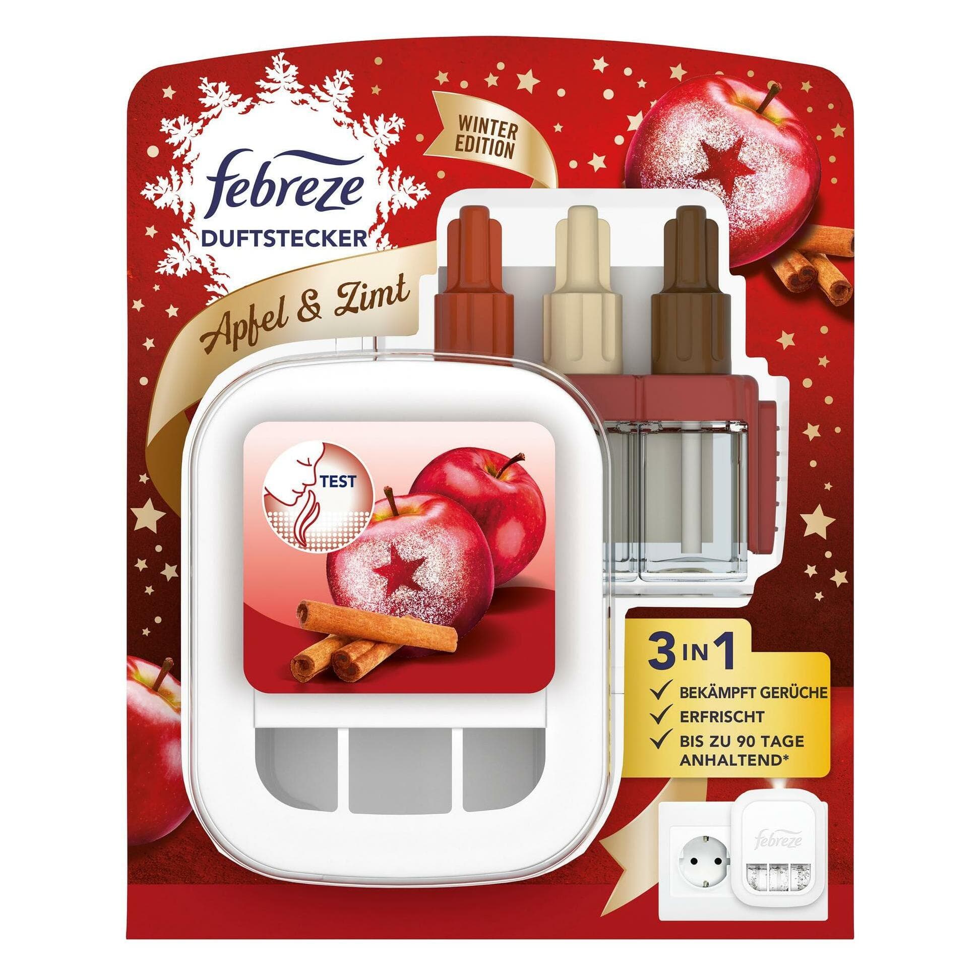 Febreze, Lufterfrischer, 3Volution Duftstecker Starterkit Apfel-Zimt Duftstecker Starterkit, 20ml
