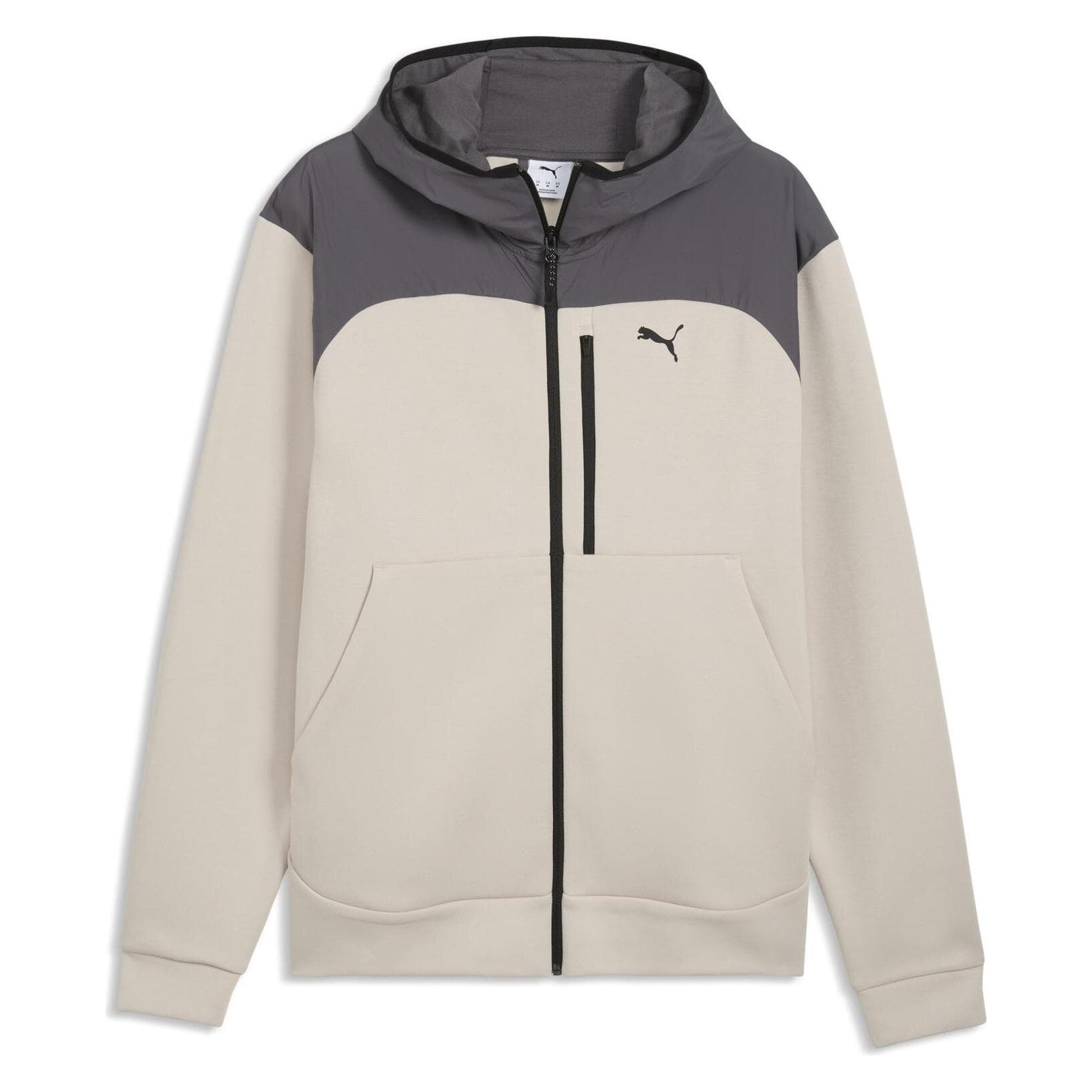 Puma, Herren, Pullover, PUMATECH Material Mix Full-Zip Hoodie DK, Schwarz, (XL)