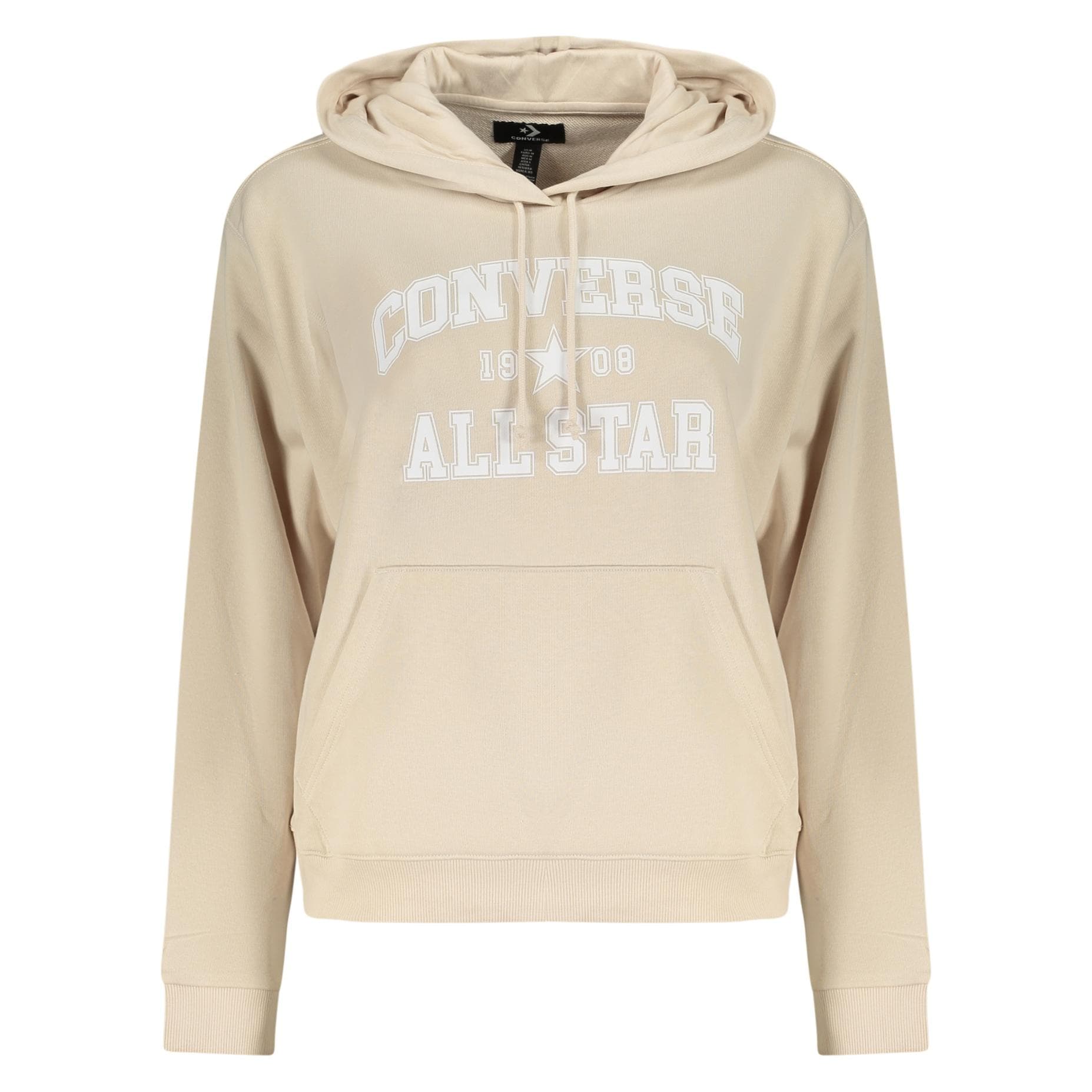 Converse, Damen, Pullover, Damen-Kapuzenjacke mit Reissverschluss in Beige, Beige, (S)