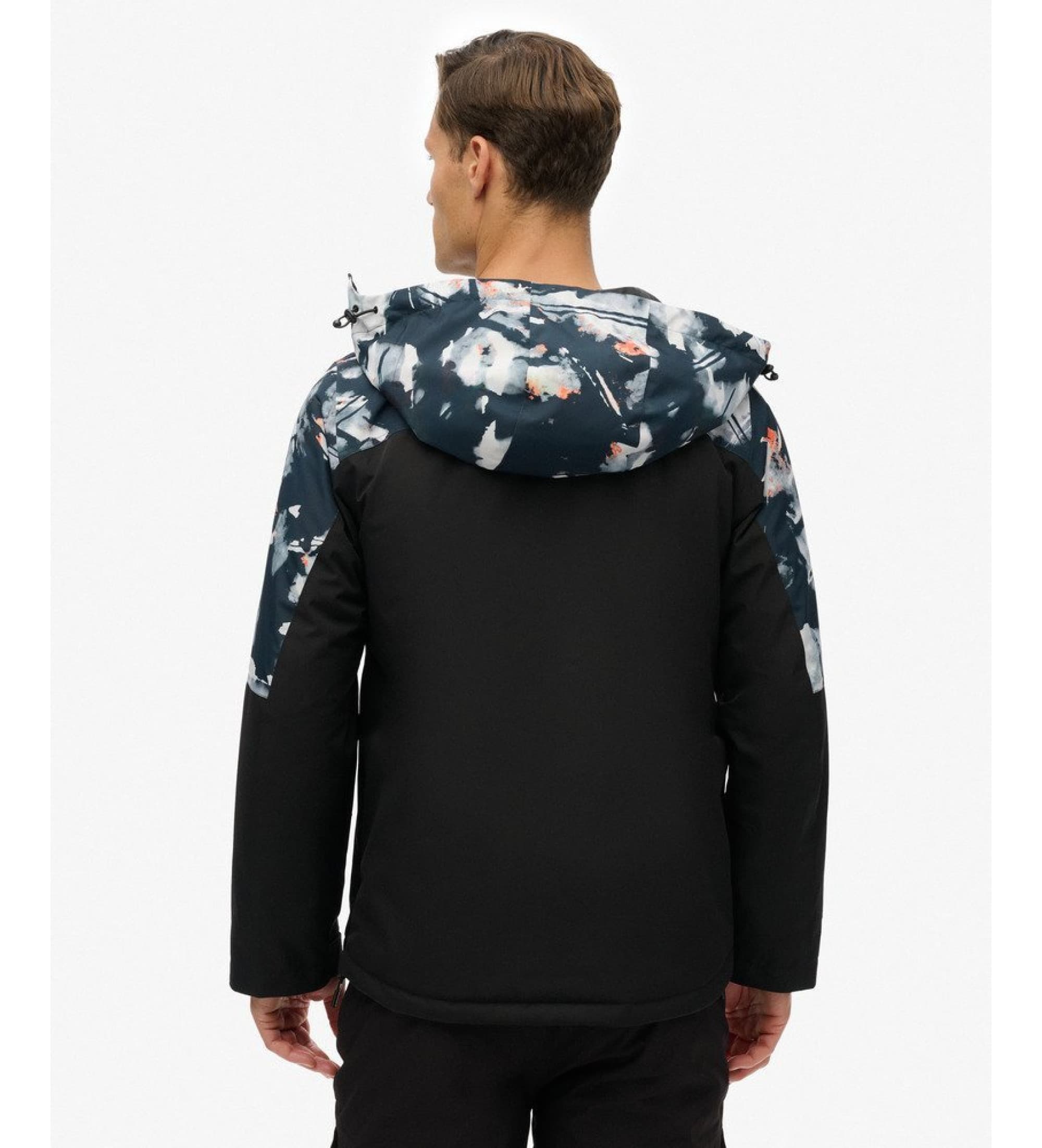 Superdry für Herren. MS110192A Freestyle Overhead Skijacke schwarz (L), Lässig, Sportlich, Polyester, Schnee, Draußen
