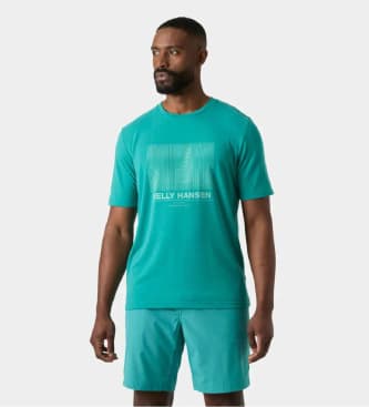 Helly Hansen für Herren. 34419 Hp Race Grafik-T-Shirt grün (L), Lässig, Kurzarm, Recyceltes Polyester, Nachhaltig