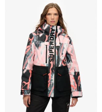 Superdry für Damen. WS110181A Ultimate Freestyle Skijacke rosa (S), Lässig, Sportlich, Polyester, Schnee