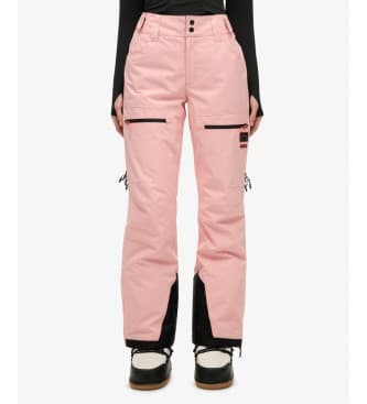 Superdry für Damen. WS110187A Ski Ultimate Pants rosa (14 UK = L), Sportlich, Polyester, Schnee